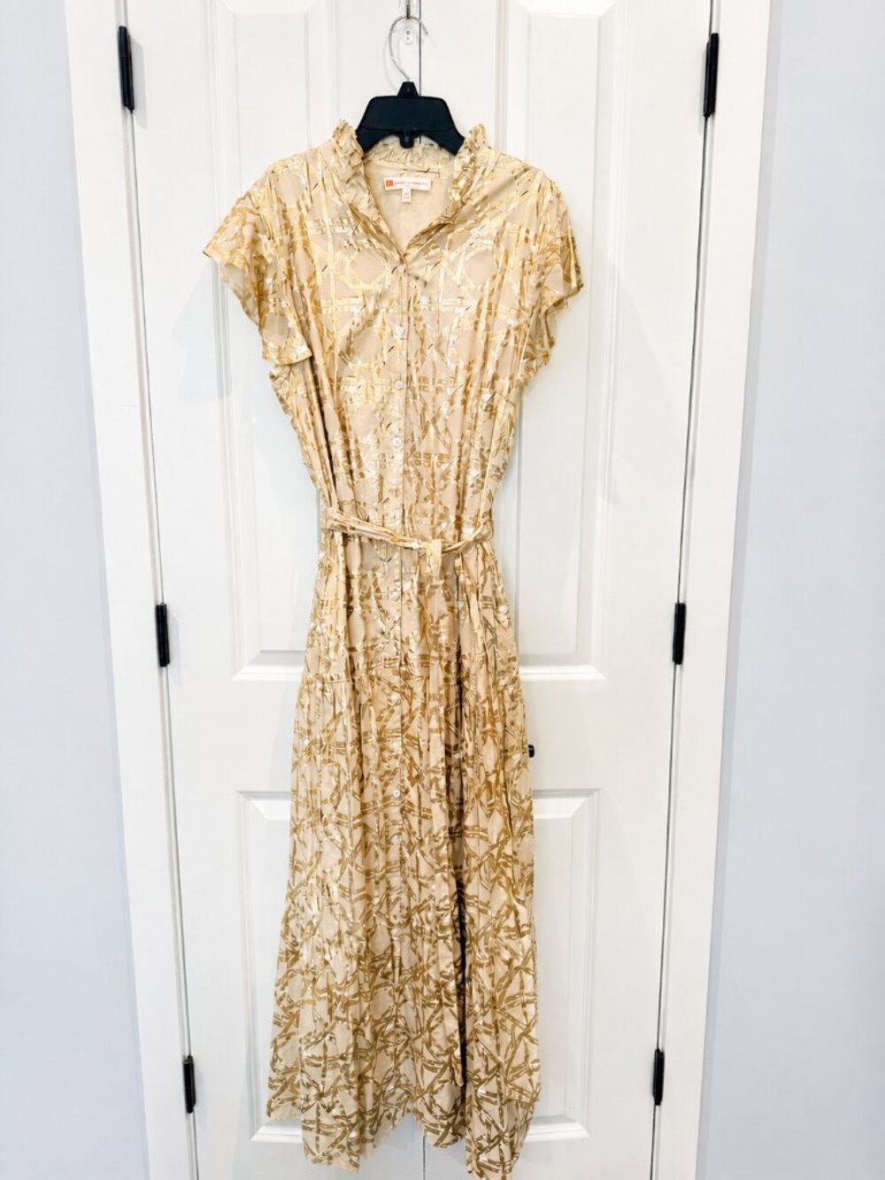 Jude Connally Mirabella Cotton Dress - Bamboo Rattan Sand Gold - Picture 2 of 6